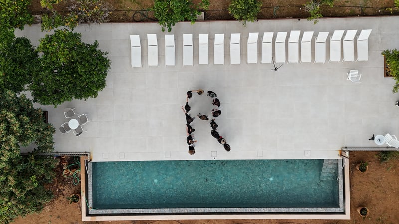 The Reonic team forming the company R at the offsite